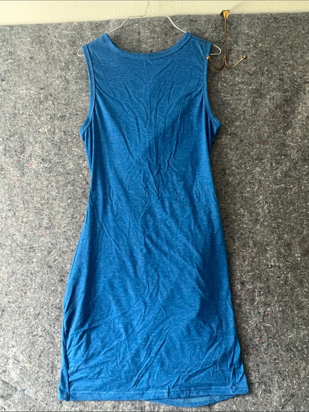 Casual Sleeveless Midi Dress in Deep Blue